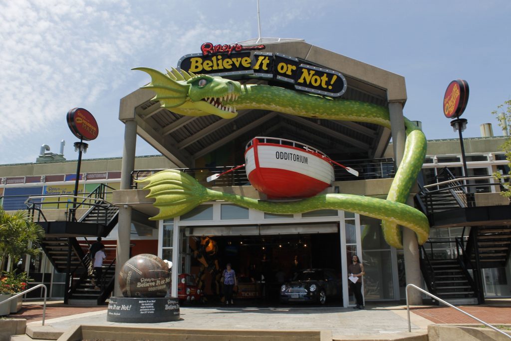 Ripley's Believe It or Not! Baltimore "Odditorium" includes the realistic 4D Moving Theater and Mirror Maze. Photo courtesy of Bohemian Baltimore at en.wikipedia