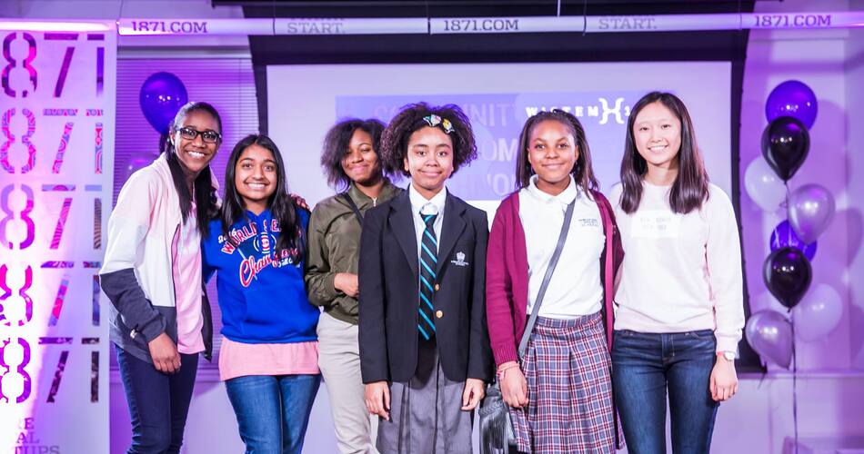 Participants at Female Strong’s YEA! Chicago Entrepreneur Girls program, CREDIT: Photo courtesy of Female Strong