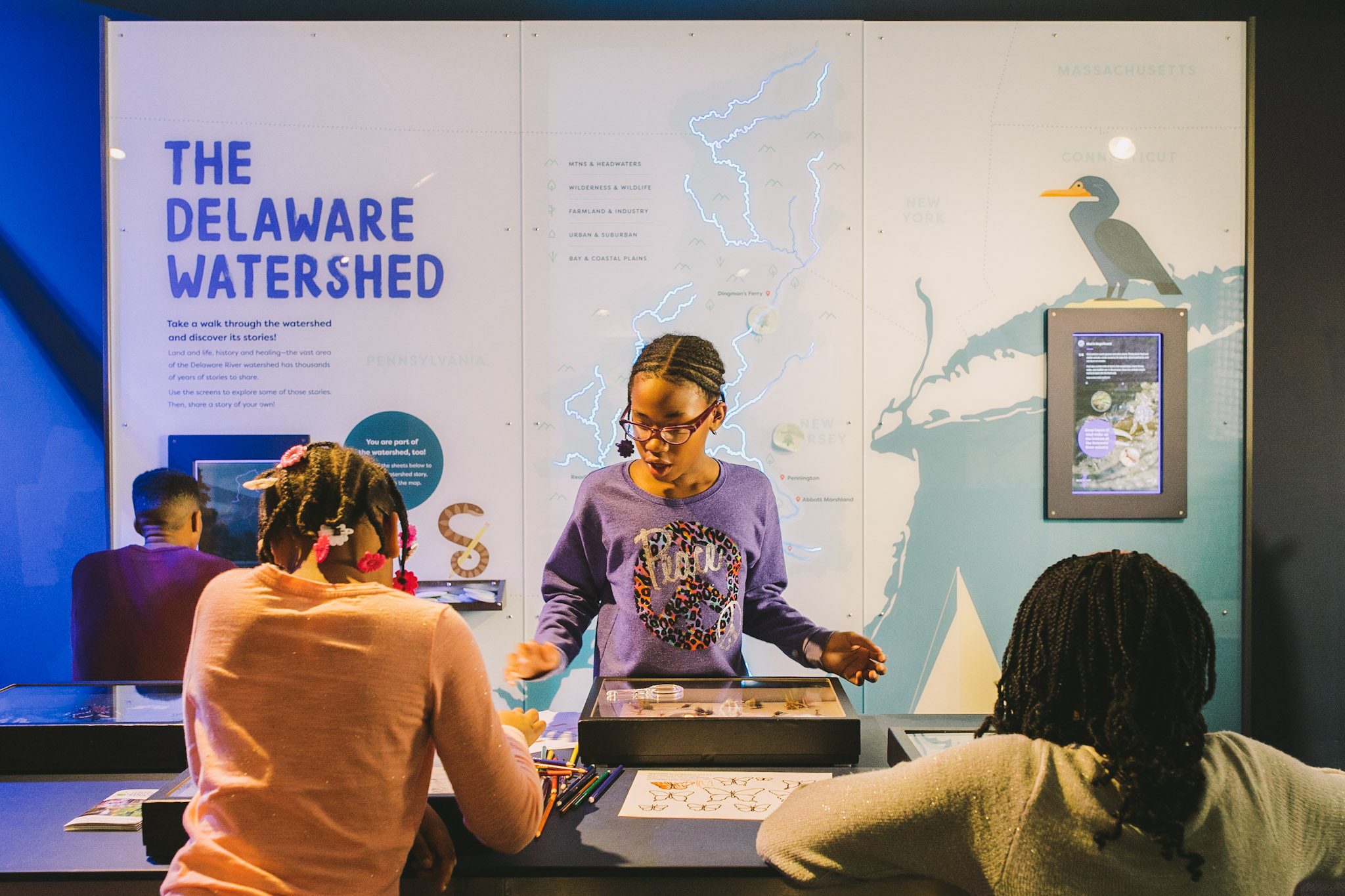 Students engage in hands-on learning at the Independence Seaport Museum