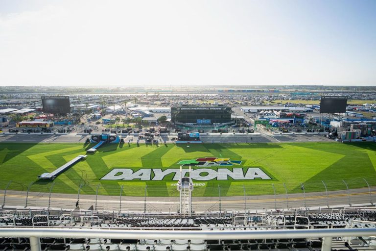 Daytona International Speedway in Florida. Photo credit Daytona International Speedway Facebook 768x512