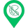 Map pin green ART