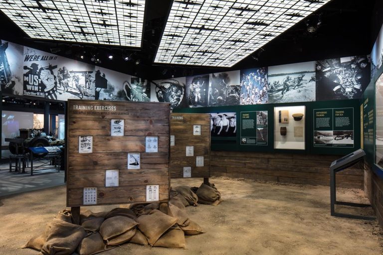 National WWII Museum in Louisiana Arsenal of Democracy exhibit. photo credit Courtesy of The National WWII Museum 768x512