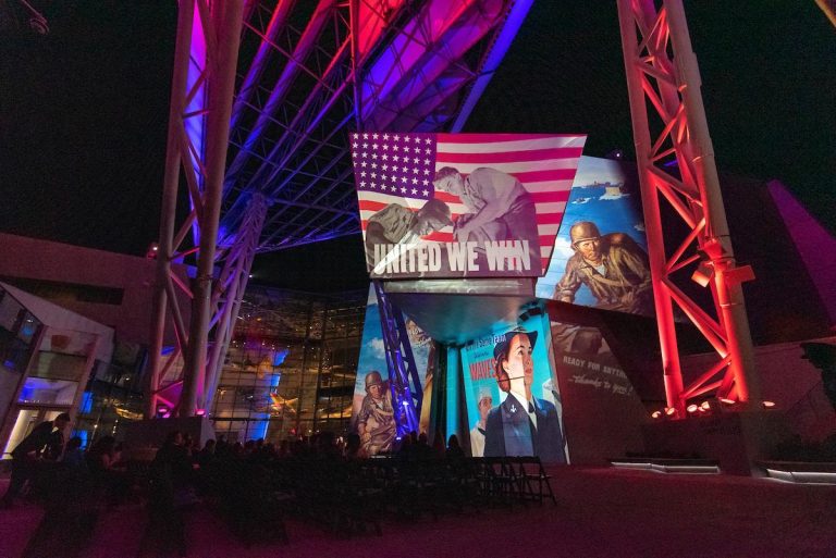 National WWII Museum in Louisiana Expressions of America Propaganda Posters. photo credit Courtesy of The National WWII Museum 768x513