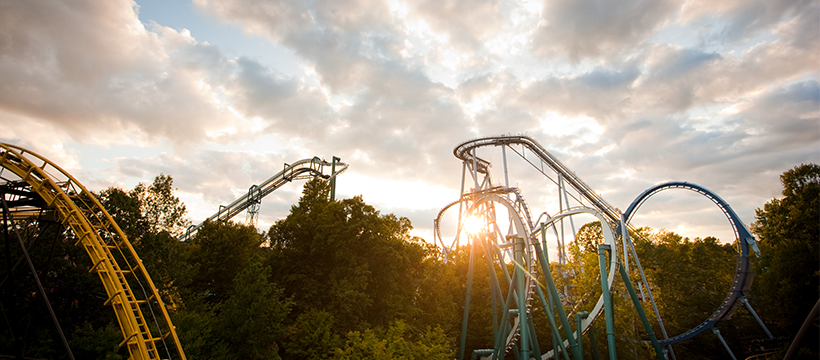 Rollercoasters at Busch Gardens Williamsburg (Credit)