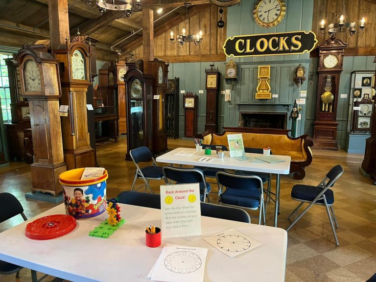 American Clock Watch Museum kids activities. Photo credit American Clock Watch Museum Facebook 768x576