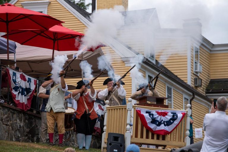 American Independence Museum in NH historical reenactment. Photo credit American Independence Museum Facebook 768x512