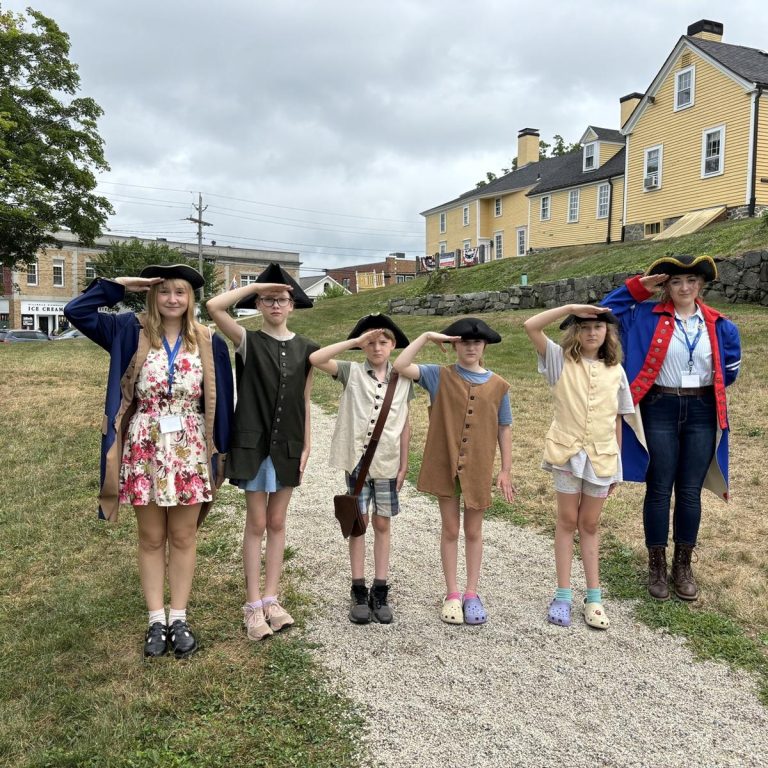 American Independence Museum in NH kids in costume. Photo credit American Independence Museum Facebook 768x768