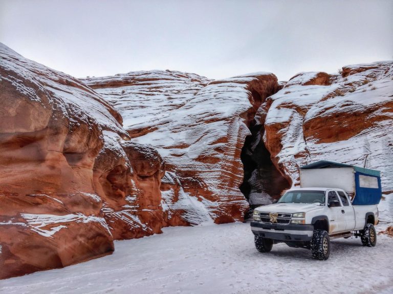 Antelope Canyon Navajo Tours wintertime. Photo credit Antelope Canyon Navajo Tours Facebook 768x576