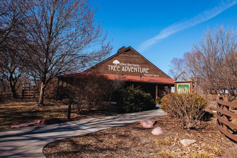 Arbor Day Farm in NE Tree Adventure building. Photo credit Arbor Day Farm Facebook 768x512