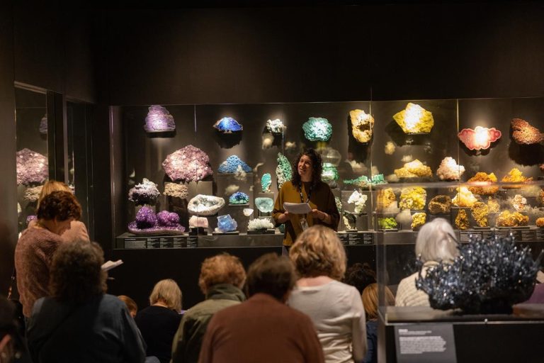 Bruce Museum geodes exhibit. Photo credit Bruce Museum Facebook 768x512