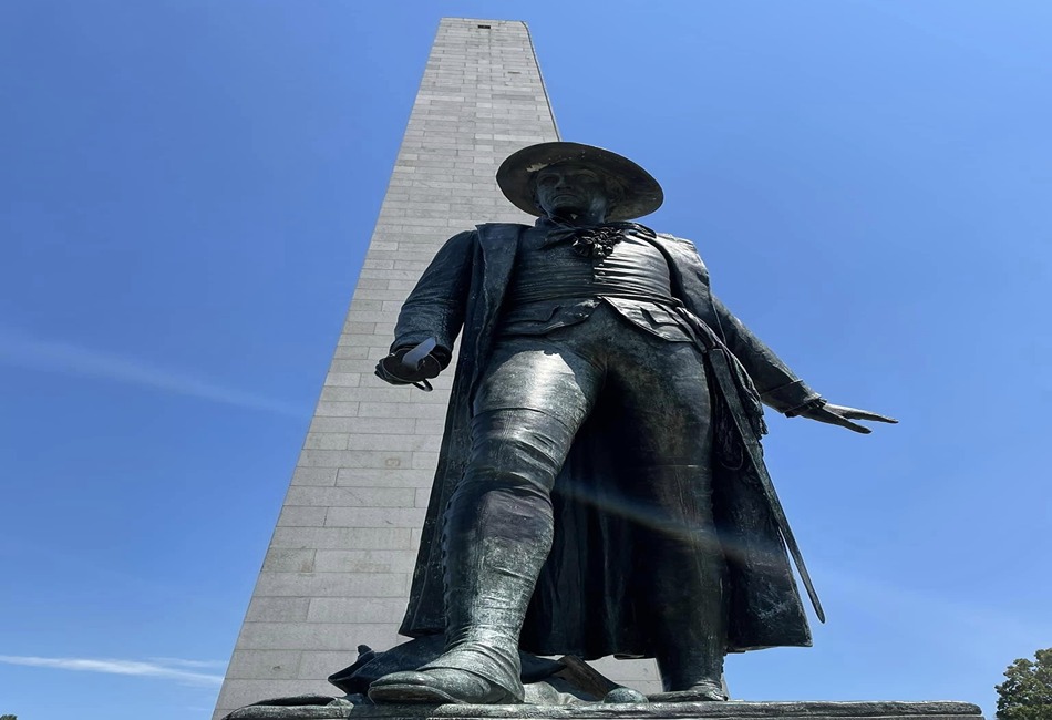 Bunker Hill Monument in Charlestown, Massachusetts. Photo credit Bunker Hill Monument Association Members Facebook