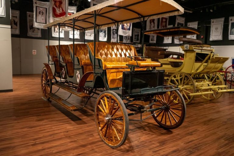 Cheyenne Frontier Days Old West Museum antique wagon exhibit. Photo credit Cheyenne Frontier Days Old West Museum Facebook 768x512