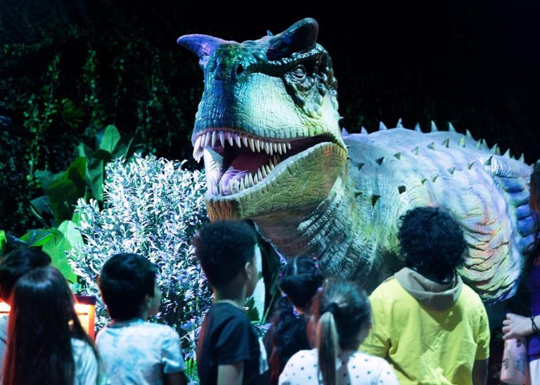Da Vinci Science Center dino exhibit. Photo credit Facebook 768x548