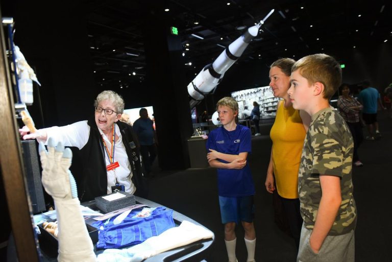 Denver Museum of Nature Science volunteers at the museum. Photo credit Denver Museum of Nature Science Facebook 768x513