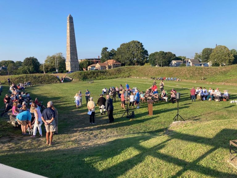 Fort Griswold Battlefield outdoor event. Photo credit Facebook 768x576