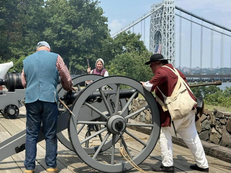 Fort Lee Historic Park canon demonstration. Photo credit Facebook 768x576