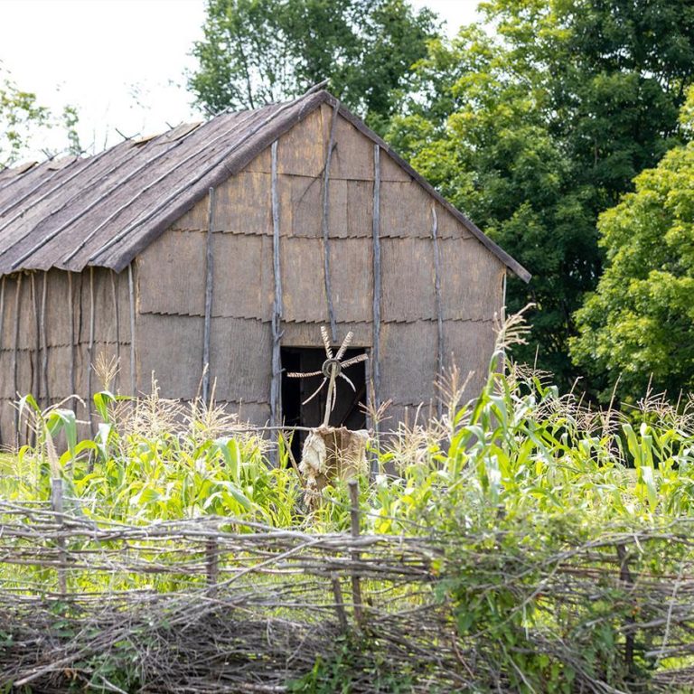 Ganondagan State Historic Site exterior building. Photo credit Facebook 768x768