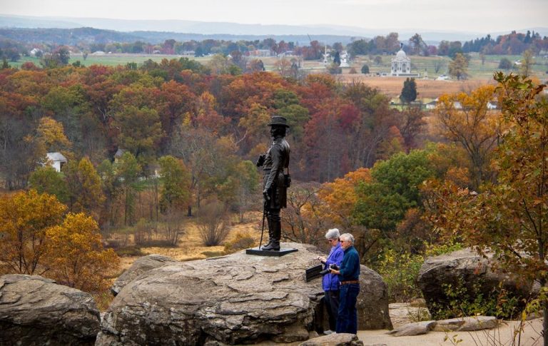 Gettysburg National Military Park statue. Photo credit Facebook 768x485