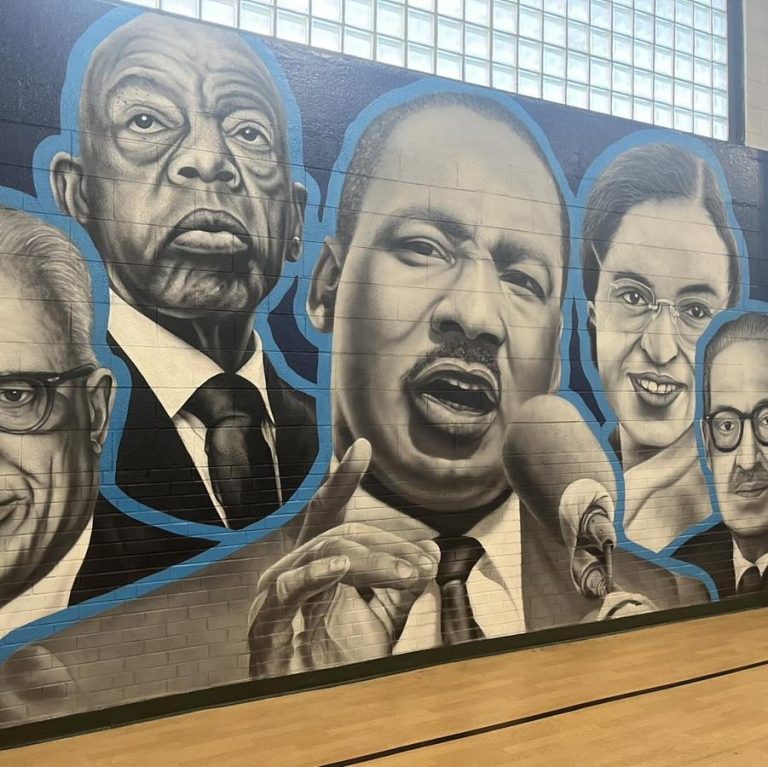Green McAdoo Cultural Center MLK wall. Photo credit Facebook 768x767