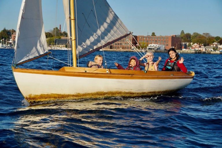 Herreshoff Marine Museum STEM excursion. Photo credit Herreshoff Marine Museum Americas Cup Hall of Fame Facebook 768x512