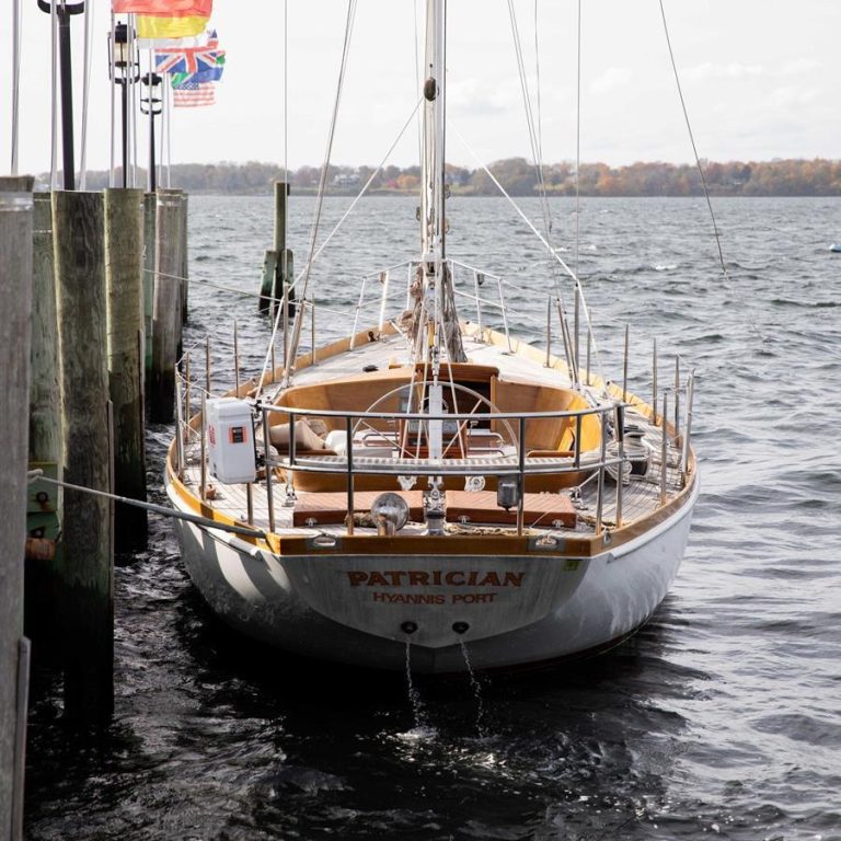 Herreshoff Marine Museum sailboat. Photo credit Herreshoff Marine Museum Americas Cup Hall of Fame Facebook 768x768