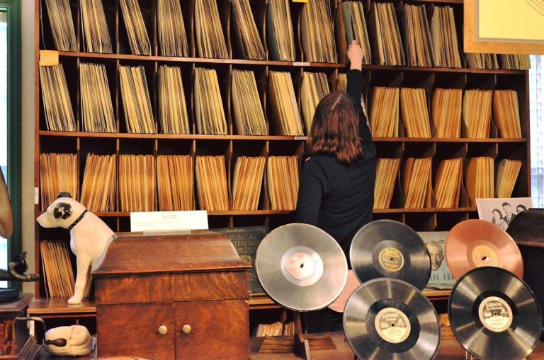 Johnson Victrola Museum records. Photo credit Facebook 768x509