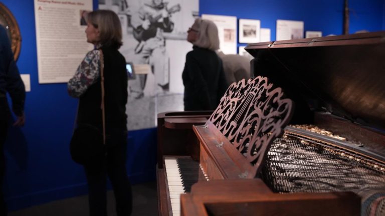 Maine Historical Society vintage piano. Photo credit Faceook 768x432