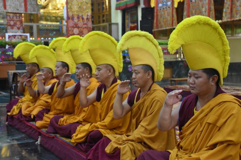 Mariposa Museum World Culture Center Tibetan Monks come for a visit. Photo credit Facebook 768x512