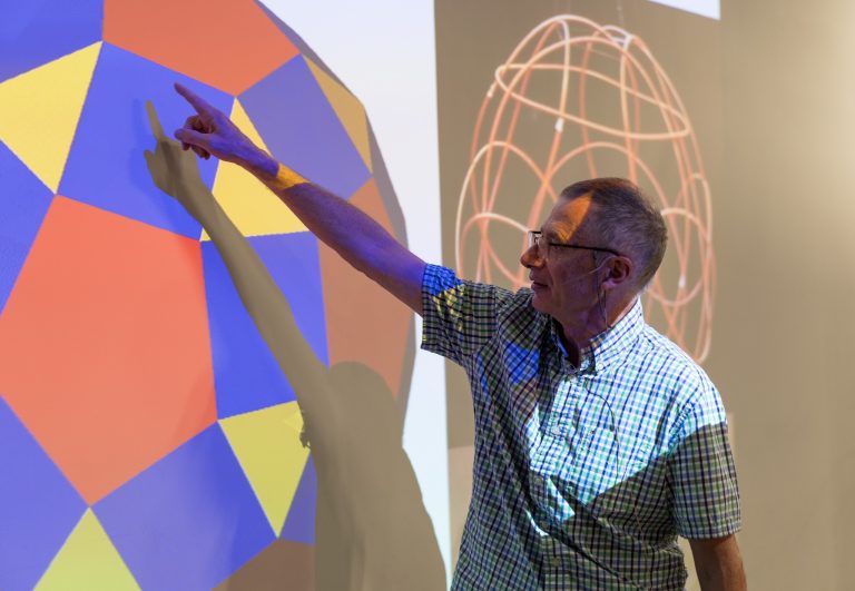 MoMath the National Museum of Mathematics knott theories. Photo credit Facebook 768x531