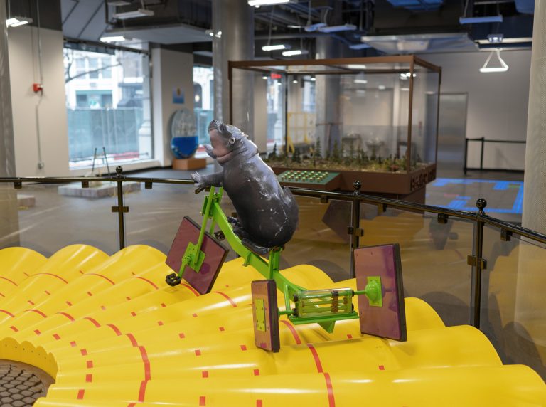 MoMath the National Museum of Mathematics square wheeled trike. Photo credit Facebook 768x572