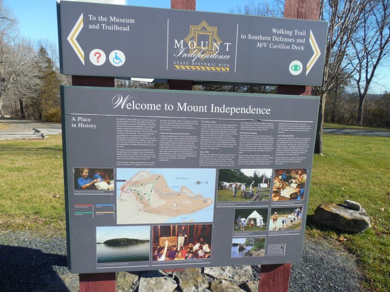 Mount Independence State Historic Site Welcome map. Photo credit Doug Kerr via Flickr 768x576