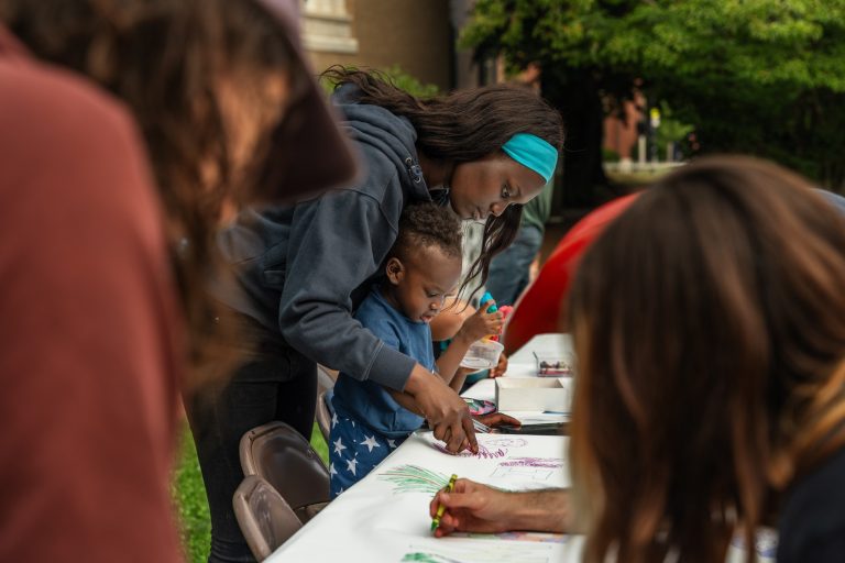 Portland Museum of Art drawing with kids. Photo credit Facebook 768x512