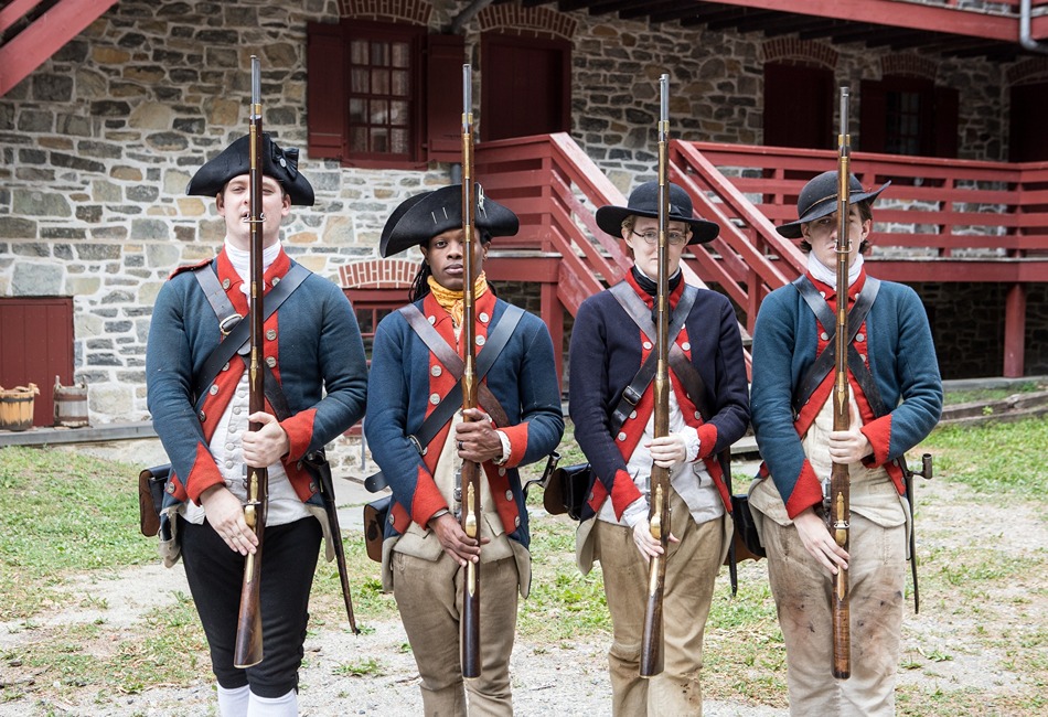 The Old Barracks musket demonstration. Photo credit The Old Barracks Facebook