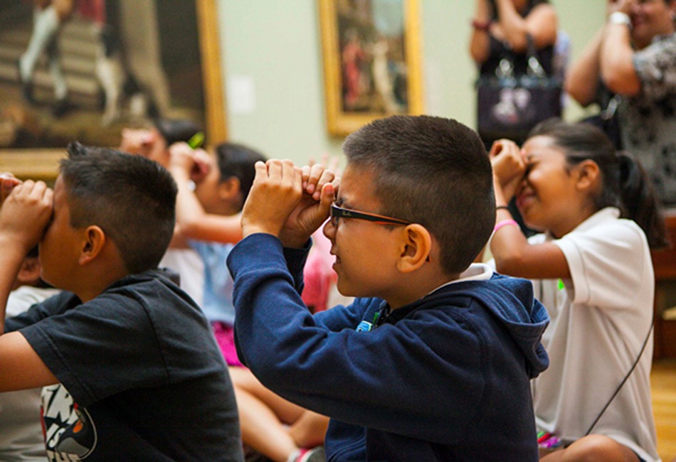 students on field trip - getty.edu