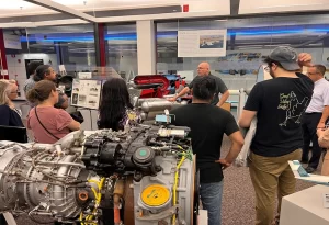 Real Life Field Trips - GE Aerospace Lynn Facility - students get a tour of the facility led by STEM experts. Photo credit Cecilia Gray.LinkedIn