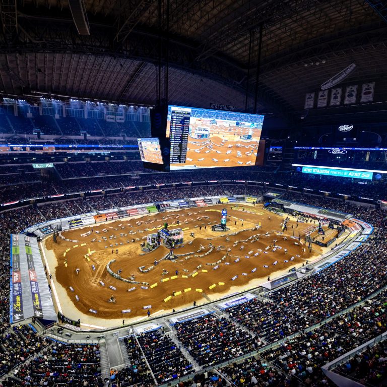 ATT Stadium MonsterEnergy Supercross competition. Photo credit ATT Stadium Facebook 768x768