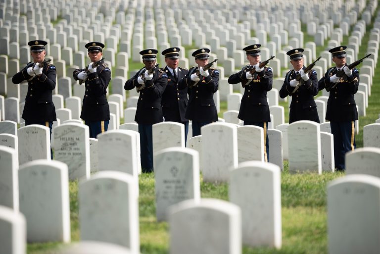 Arlington National Cemetery remembering a hero. Photo credt Arlington National Cemetery Facebook 768x513
