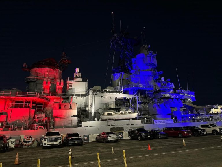 Battleship USS Iowa Museum FREEDOM OF THE SEAS Awards. Photo credit Pacific Battleship Center Battleship USS Iowa Facebook 768x576