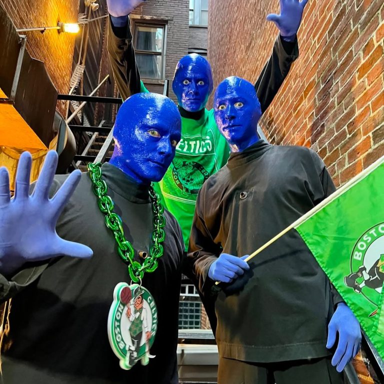 Blue Man Group performance in Boston. Photo credit Blue Man Group Facebook 768x768