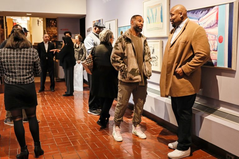 DuSable Black History Museum and Education Center Chicago Bears visit the center. Photo credit The DuSable Black History Museum and Education Center Facebook 768x512