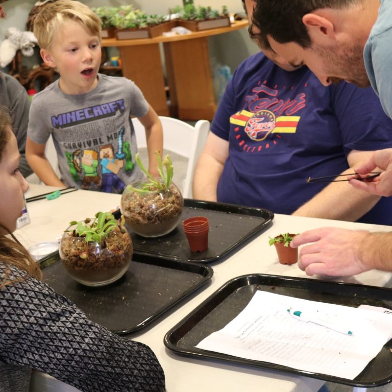 Edith J. Carrier Arboretum botany lessons. Photo credit Edith J. Carrier Arboretum at JMU Facebook 768x768