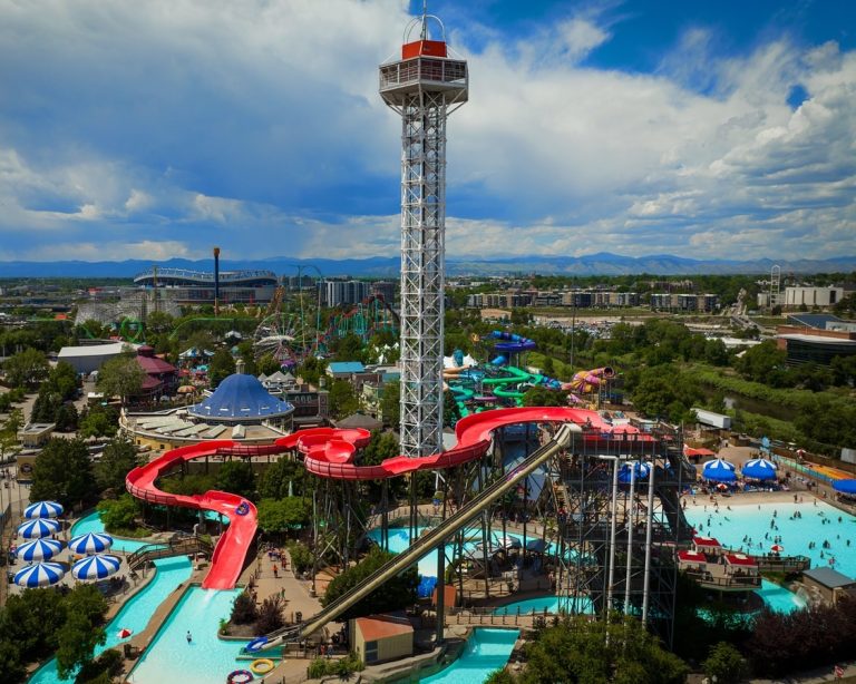 Elitch Gardens aerial view of the park. Photo credit Elitch Gardens Facebook 768x614