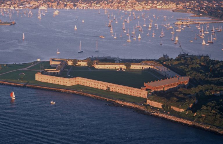 Fort Adams Trust in RI aerial view of historic Fort Adams. Photo credit Fort Adams Trust Facebook 768x498