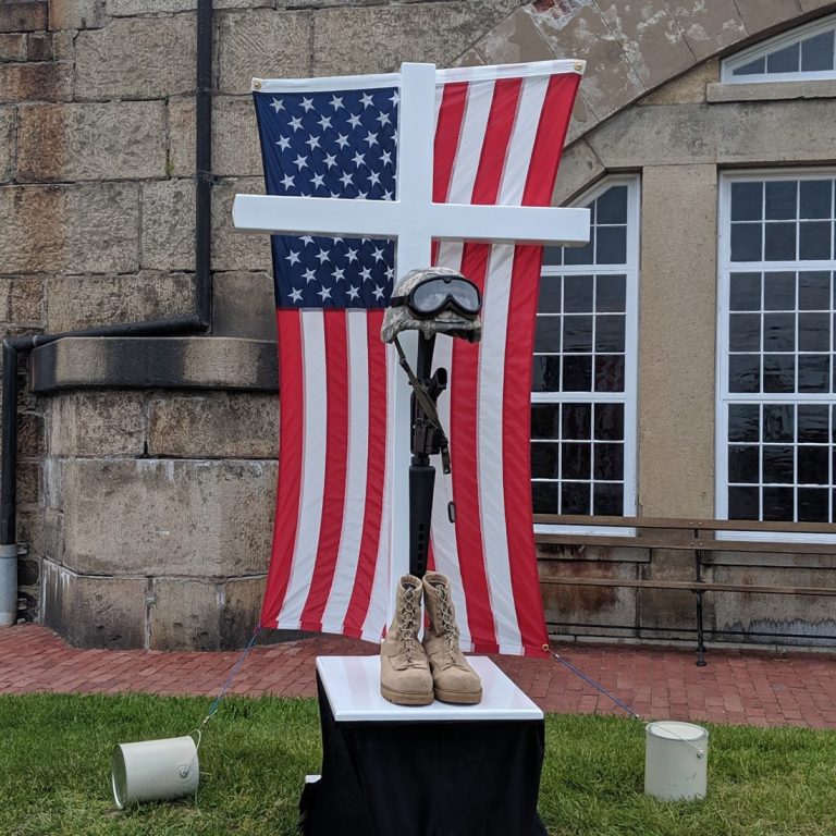 Fort Adams Trust in RI museum exhibit Boots On The Ground. Photo credit Fort Adams Trust Facebook 768x768