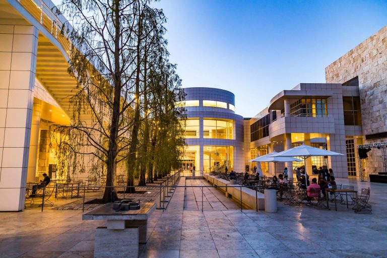 Getty Museum courtyard. Photo credit Jimmy Arcade via Getty Facebook 768x512