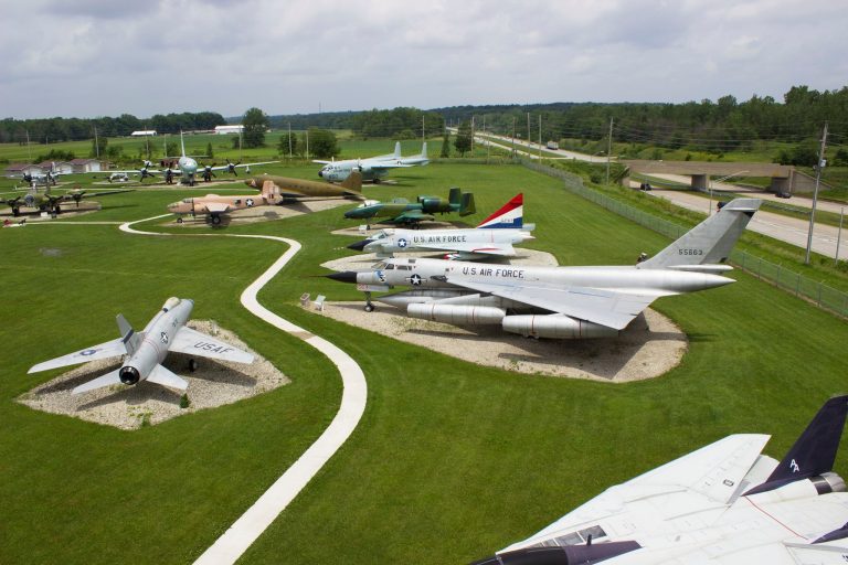 Grissom Air Museum aerial view of the planes onsite. Photo credit Grissom Air Museum Facebook 768x512