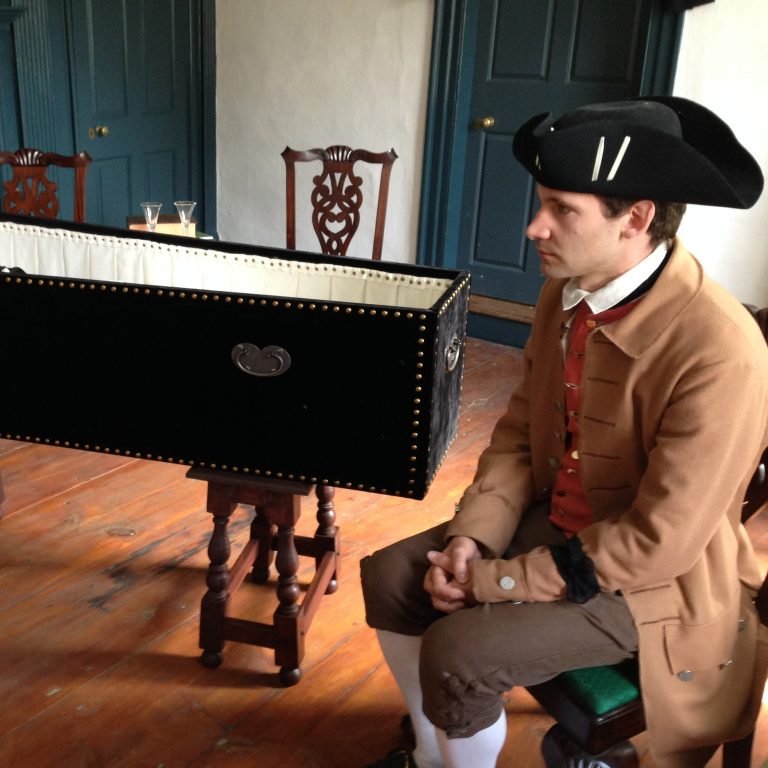 John Brown House Museum living historians discuss history. Photo credit Rhode Island Historical Society Facebook 1 Copy 768x768