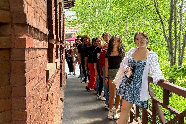 Mark Twain House Museum teen writers visit the museum for a writing camp. Photo credit The Mark Twain House Museum Facebook 768x514