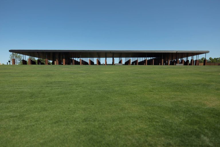 National Memorial for Peace and Justice exterior view. Photo credit The National Memorial for Peace and Justice Facebook 768x512