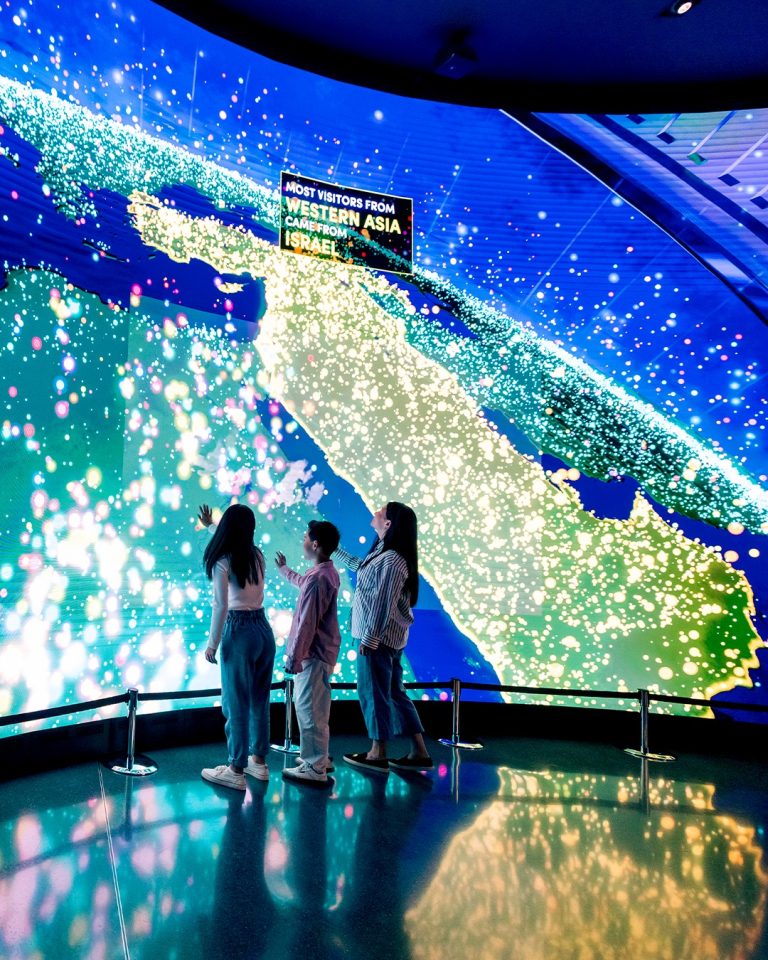 One World Observatory exhibit 1. Photo credit One World Observatory Facebook 768x960